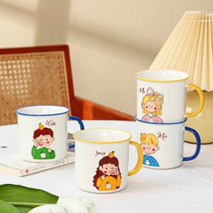 <span class=keywords><strong>Taza</strong></span> de cerámica grande de 600ml con logotipo personalizado, bonita pareja de dibujos animados, estilo coreano, alto valor, Apto para lavavajillas, Asa de <span class=keywords><strong>taza</strong></span> caliente para fiestas - Product Image 2