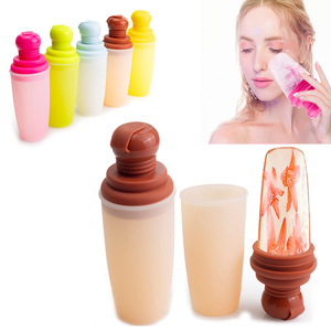 Moule en silicone personnalisable pour rouleau de glace facial, masseur réutilisable pour thérapie par le froid, resserrement des pores, réduction des gonflements et application de soins de la peau - Product Image 1