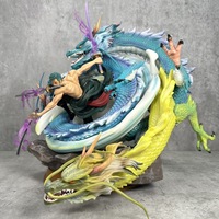Statue GK de Roronoa Zoro de 35 cm avec trois dragons, effet spécial, figurine d'anime premium, cadeau pour les fans de One Piece