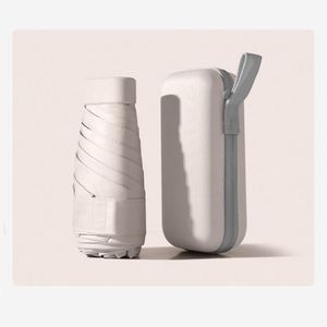 Paraguas Mini Plegable de 6 Secciones con Recubrimiento UV, Estilo Coreano, Negro, Ligero, Resistente al Viento, con Logotipo Personalizado, Control Manual, para Regalo - Product Image 4