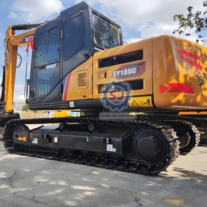 Excavatrice sur chenilles d'occasion SY135CPRO 13,5 tonnes, godet de 0,6 m, importée de Chine, moteur Sany, boîte de vitesses, contrôle PLC, économie de 40% - Product Image 4