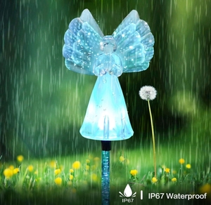 Luces solares impermeables IP67 para exteriores para jardín, luces LED decorativas de Ángel Solar que cambian de Color para césped de patio de <span class=keywords><strong>cementerio</strong></span> - Product Image 4