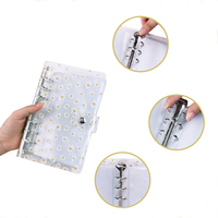 Carnet à anneaux transparent en PP avec logo personnalisé, vente en gros, format A5, A6, A7, journal écologique et durable
