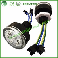 Lumière LED à pixels en PVC de 38 mm de diamètre, 24 V CC, avec 7 LED SMD 5050 RGB, trou de 19 mm, IP66, pour éclairage ponctuel de parc à thème