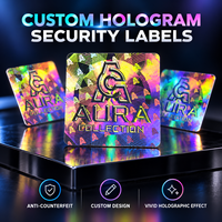 Étiquette de sécurité holographique inviolable à usage unique, autocollant laser anti-contrefaçon en vinyle imperméable, autocollant adhésif pour boîte