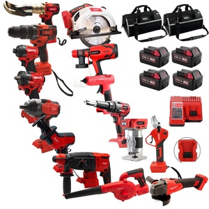 Kit combiné sans fil EKIIV 21V sans balais, ensemble <span class=keywords><strong>de</strong></span> 14 outils avec batteries au lithium 4.0Ah, outil oscillant multifonction et raboteuse - Product Image 5