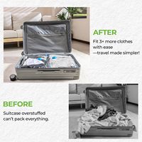 Sacs de rangement sous vide, portables pour les voyages, lot de 12, économiseurs d'espace, compression pour vêtements, bagages avec pompe manuelle