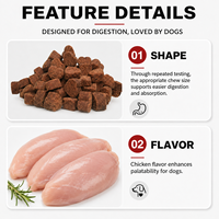 Friandises à mâcher pour chiens à marque privée pour le soutien des glandes anales, favorisant la fonction des glandes anales, complément pour la santé intestinale avec fibres et probiotiques pour chiens