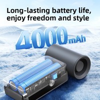 Ventilateur portable mini sans pales, réglable sur 100 vitesses, vent puissant, pliable, à suspendre au cou, moteur silencieux personnel pour la maison et les étudiants