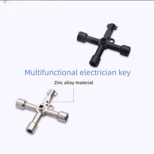 GALClé d'électricien multifonctionnelle Train de camion Porte d'<span class=keywords><strong>armoire</strong></span> électrique Robinet de rail à grande vitesse Triangle à quatre points <span class=keywords><strong>Armoire</strong></span> à <span class=keywords><strong>clé</strong></span> plate - Product Image 2