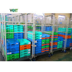 Chariot de supermarché en acier pliable, <span class=keywords><strong>cage</strong></span> emboîtable personnalisée, pliable