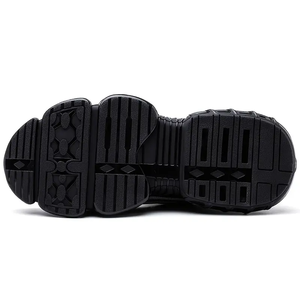 Chaussures de sécurité pour hommes avec boucle rotative durable, antidérapantes, baskets de travail avec embout en acier et semelle intérieure en PU, design respirant et anti-perforation - Product Image 3