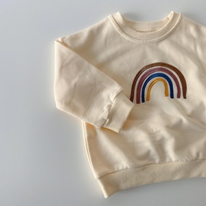 Autunno Del Bambino Del Bambino Dei Ragazzi Delle Ragazze Arcobaleno Ricamo <span class=keywords><strong>Felpe</strong></span> Pullover Bambini Manica Lunga T-Shirt Felpa Vestiti Del Bambino - Product Image 4