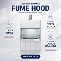 Hotte de laboratoire tout acier avec système d'air frais pour une évacuation contrôlée et une ventilation plus sûre des laboratoires chimiques