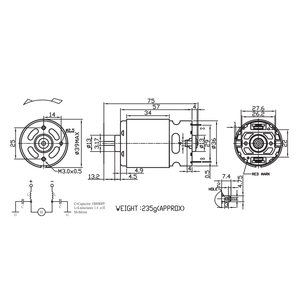 PrimoPal Powerful Micro Pmdc <strong>Motors</strong> 2300~18200rpm 12V <strong>24V</strong> Electric Permanent Magnet Small Mini Carbon Brush <strong>DC</strong> <strong>Motor</strong> for Drill - Product Image 5