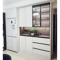 Ensemble de meubles de chambre sur mesure : Armoire minimaliste de grande capacité avec bureau d'angle, armoires de rangement, plusieurs tiroirs