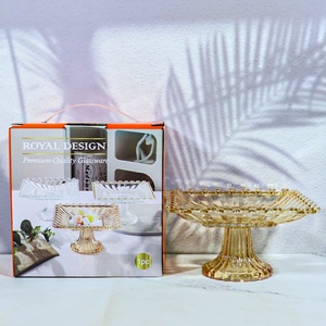 Assiette à fruits, à collation, à dessert, en <span class=keywords><strong>verre</strong></span>, style nordique, avec pied, prix d'usine, vente chaude - Product Image 2