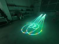 Профессиональный DMX-лазерный проектор 10 Вт 3D RGB с анимацией и LED-кольцом, IP33, Ra90, 16200 люмен для вечеринок, клубов, диджеев и сцен