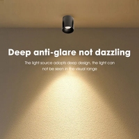 Downlight tricolore à gradateur LED 2.5 "5w Plafonnier de salon Spot intégré