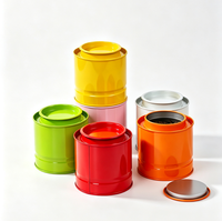 Boîte de rangement pour thé en métal colorée, boîte à thé en fer blanc pour thé vert, matcha, bonbons
