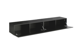 מודרני פשוט צף ארון טלוויזיה קיר רכוב לעמוד עם חלקי אחסון עבור סלון סלון - Product Image 6