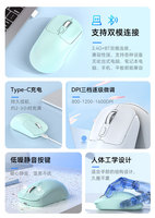 Mouse Optik Mini Nirkabel Dual-Mode LED Backlit DPI Tinggi untuk Pengguna Tangan Kanan, Pengguliran Senyap, Penggunaan di Rumah/Kantor, Komputer