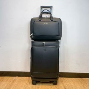 Ensemble <span class=keywords><strong>de</strong></span> bagages GEMULIN Business <span class=keywords><strong>2</strong></span> pièces, valise <span class=keywords><strong>de</strong></span> voyage moderne unisexe <span class=keywords><strong>de</strong></span> haute qualité, valise à roulettes, grande valise noire avec serrures TSA - Product Image 1