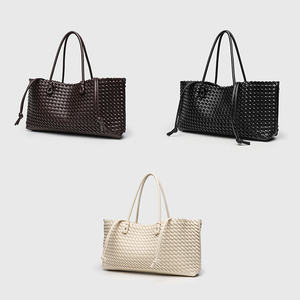 女性用ハンドバッグハンドバッグ女性用ハンドバッグPUレザービーチバッグデザイン女性用ショルダーバッグ - Product Image 3