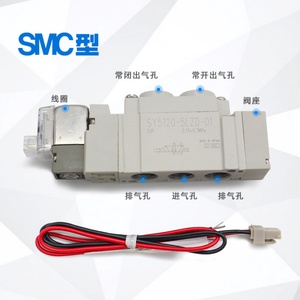 สำหรับวาล์วนิวแมติกโซลินอยด์วาล์ว SY5000 ซีรีส์ SY5120 SY5220 SY5140 24VDC 1/8 พอร์ต - Product Image 5
