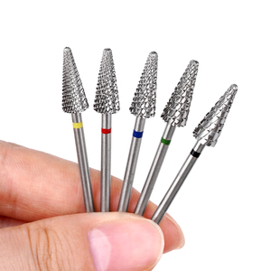 Yaqin taper Cone Carbide Nail Khoan Bits Right-Way dài Shank 3/32 Gel đánh bóng lớp biểu bì sạch loại bỏ điện tập tin công cụ - Product Image 1