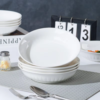 Ensemble de vaisselle jetable en céramique de luxe au design moderne 2025 avec motif de fruits, comprenant cuillère, fourchette, couteau et baguettes, personnalisable