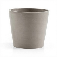 Pot de fleurs rond en céramique de grande taille, aspect céramique moderne, avec trou de drainage pour l'intérieur, l'extérieur, la maison et le jardin