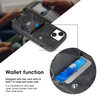 Étui de téléphone en cuir avec porte-cartes, housse en cuir pour téléphone, accessoires de téléphone en gros