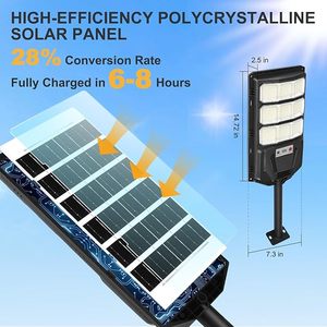 Lámpara <span class=keywords><strong>Solar</strong></span> LED para Exteriores de 400W, Impermeable IP65, con Sensor de Movimiento, Control Remoto, para Montaje en Pared, Jardín, Carretera - Product Image 4