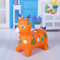 Jouet gonflable en PVC de haute qualité en forme de chèvre, cheval sauteur personnalisé avec logo et musique pour enfants