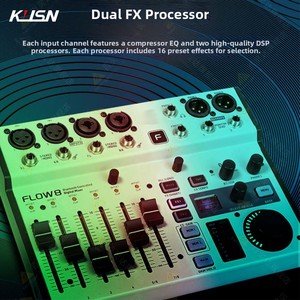 Mezclador Digital FLOW8 de 8 Entradas con Control por Aplicación Bluetooth, Faders de Canal de 60 mm, <span class=keywords><strong>2</strong></span> Procesadores de Efectos, Interfaz de <span class=keywords><strong>Audio</strong></span> USB - Product Image 5