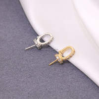 Au585 14k or jaune forme ovale fermoir pour réglage perle accessoire pour bijoux bricolage bijoux fins résultats et composants en gros