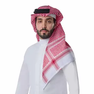 Hombre étnico musulmán islámico chal Arabia Saudita personalizado Keffiyeh turbante bufanda hombres Shemagh