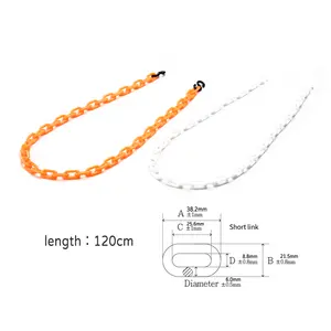 Best Sale 6mm Shoulder Handbag Straps Fashionable Handle Plastic Chain Use For Bag