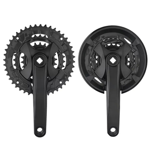 Manivelle de bicyclette en alliage d'aluminium Grand trou carré <span class=keywords><strong>Plateau</strong></span> Accessoires de changement de vitesse pour vélo de montagne Pignon de vélo Pédalier - Product Image 1