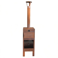 Four à pizza moderne de jardin à haut rendement 2026 en acier Corten durable avec barbecue intégré – Vente chaude