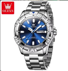 <span class=keywords><strong>Reloj</strong></span> OLEVS 5560 de Primera Marca para Hombre, <span class=keywords><strong>Reloj</strong></span> de Lujo Verde de Moda, <span class=keywords><strong>Reloj</strong></span> de Pulsera de Cuarzo de Acero Inoxidable Resistente al Agua para Hombre - Product Image 4