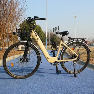 Sepeda Listrik Retro Urban 26 inci, sepeda listrik sepeda Wanita 500W 48V 20Ah E sepeda motor sepeda Kota