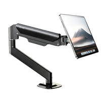 Support de tablette flottant à ressort pneumatique, fixation de bureau, bras de moniteur magnétique pour écran portable de 14 pouces, pivotement à 360°, support ergonomique OEM