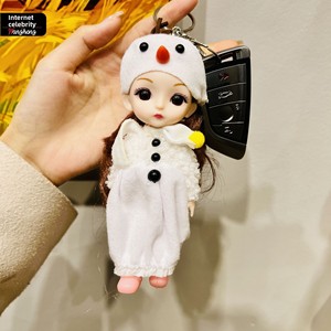 Porte-clés pendentif en plastique pour femme, motif dessin animé, mignon, tendance, exquis, jouet <span class=keywords><strong>princesse</strong></span> à habiller - Product Image 2
