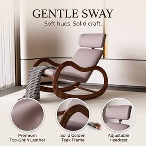 <span class=keywords><strong>Fauteuil</strong></span> à bascule vintage en <span class=keywords><strong>teck</strong></span> <span class=keywords><strong>massif</strong></span> |   <span class=keywords><strong>Fauteuil</strong></span> inclinable design éco-responsable de style mid-century modern pour bureau à domicile et salon - Product Image 4