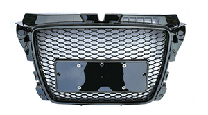 Kit de mise à niveau grille avant matériau ABS noir RS3 radiateur grilles en nid d'abeille pour <span class=keywords><strong>Audi</strong></span> <span class=keywords><strong>A3</strong></span> 2008 2009 2010 <span class=keywords><strong>2011</strong></span> - Product Image 4