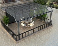 Cubierta para Patio y Jardín Hongqi, Resistente al Agua, Material Resistente, Toldo de Aluminio para Exteriores, Protección contra la Lluvia