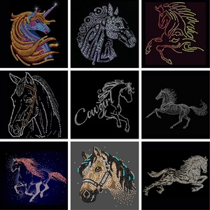 Motif de décalcomanie personnalisé en strass thermocollant pour animaux (drake chinois, licorne) - Product Image 6