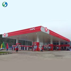 Cubierta de Acero Moderna Hecha a Medida con Tratamiento Anticorrosión para Gasolineras con Señalización para Gasolineras - Product Image 5